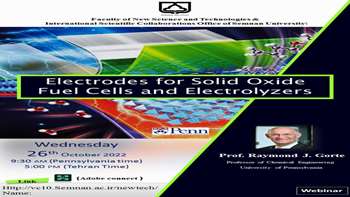 holding webinar entitled Electrodes for Solid Oxide Fuel Cells and Electrolyzers 